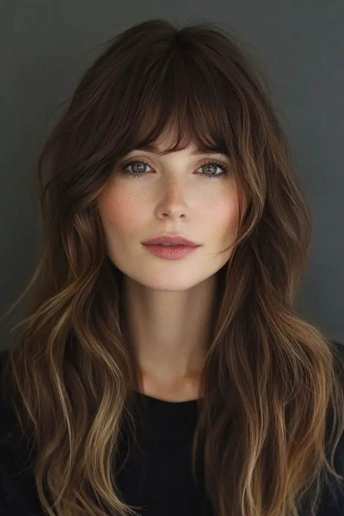29 Stunning Butterfly Bangs Hairstyles 3 1. Classic Butterfly Bangs: Subtle Yet Bold