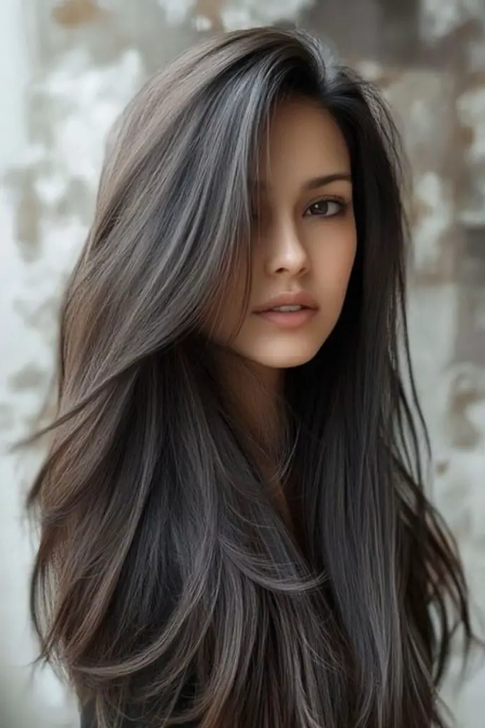 27 Long Layered Haircuts with Face Framing 3 1. Ethereal Cascade