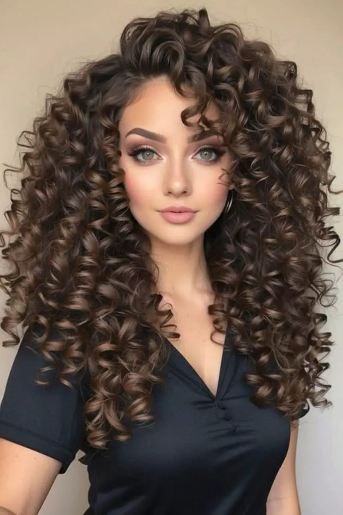 29 Cute Latina Hairstyles Long 3 1. Radiant Curls with a Twist