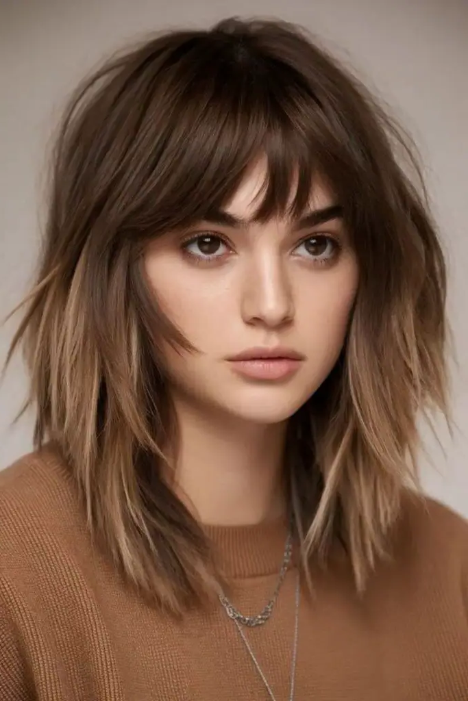 27 Shag Cut Straight Hair Ideas 3 1. Razor-Edged Rebel