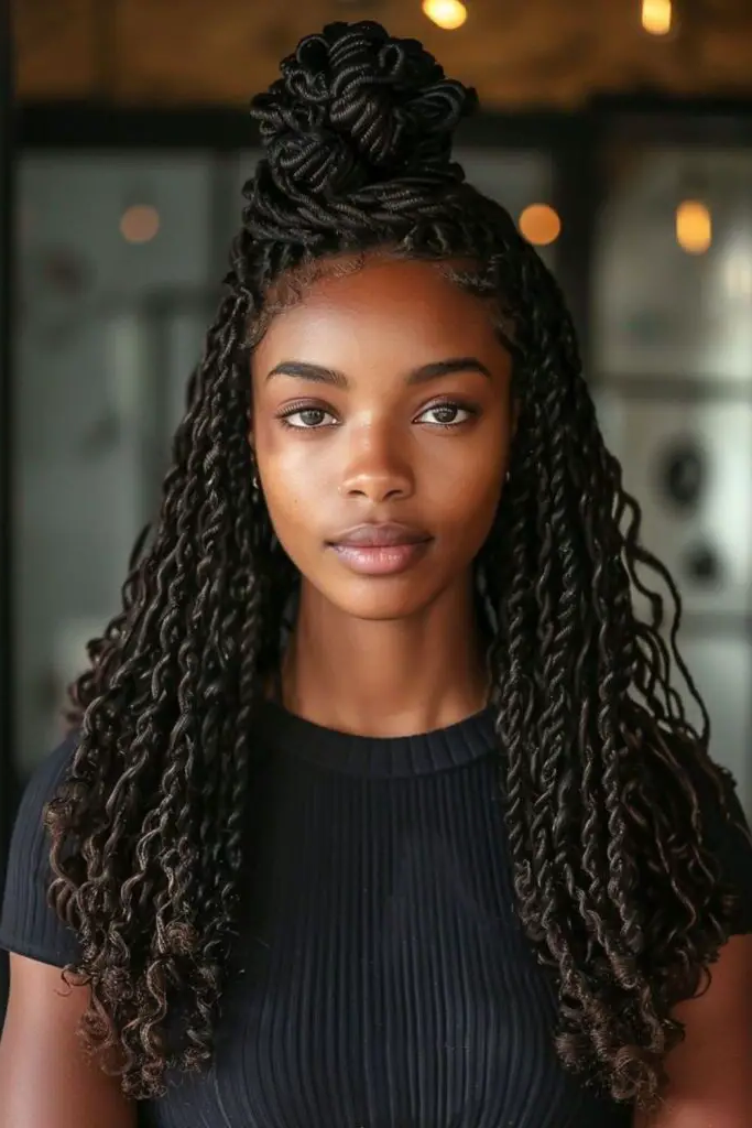 29 Best Black Baddies Hairstyles to Try 3 1. Royalty Wrapped Locs
