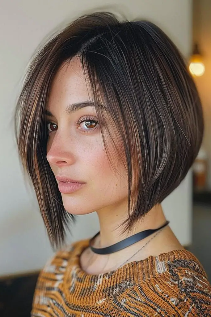 29 Awesome Angled Bob Hairstyles 3 1. Sleek Blade Bob