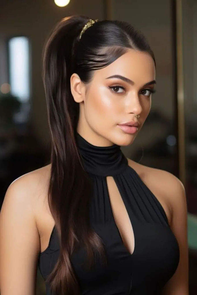 1. Sleek Straight Elegance