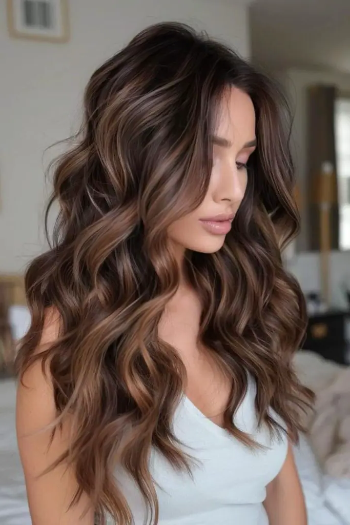 27 Brunette Hair Color Ideas for Summer 3 1. Sunlit Mocha Mirage