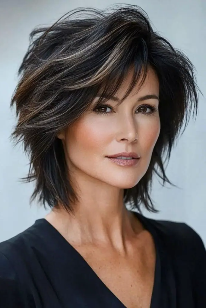 28 Best Choppy Layered Bob Hairstyles 3 1. Untamed Feathered Chaos