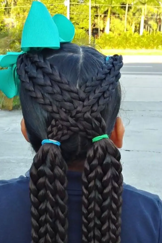 29 Cute Toddler Braids Hair Ideas 12 10. Crisscross Pattern Braids