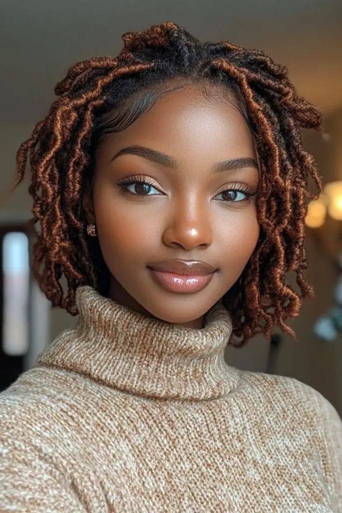 28 Best Dreads Short Hair Styles 12 10. Ombre Tress Magic