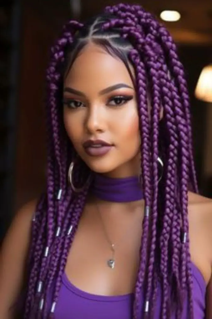 27 Best Crochet Hair Ideas 12 10. Royal Purple Glory