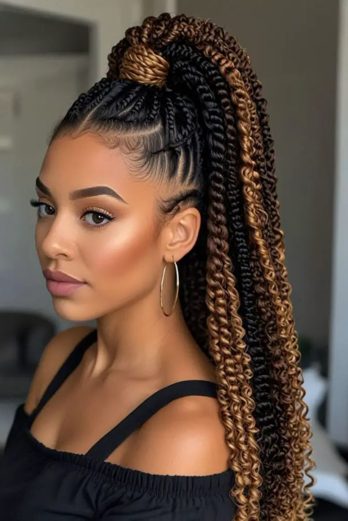 10. Sleek Locs Ponytail