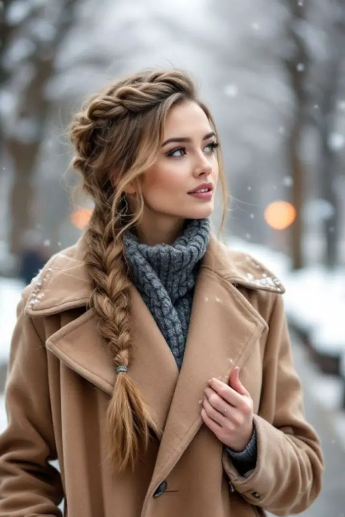10. Snow Bunny Side Plait