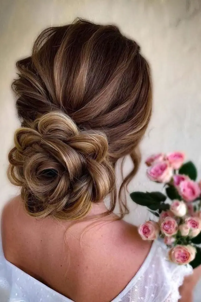 10. Twisted Rose Petal Updo