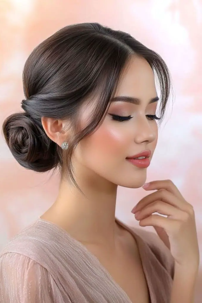 10. Twisted Side Bun Elegance