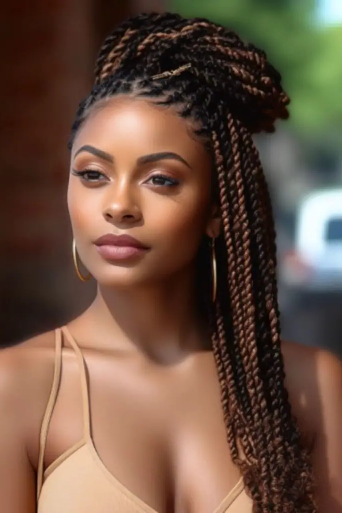 27 Best Crochet Hair Ideas 13 11. Ebony Crown Curves