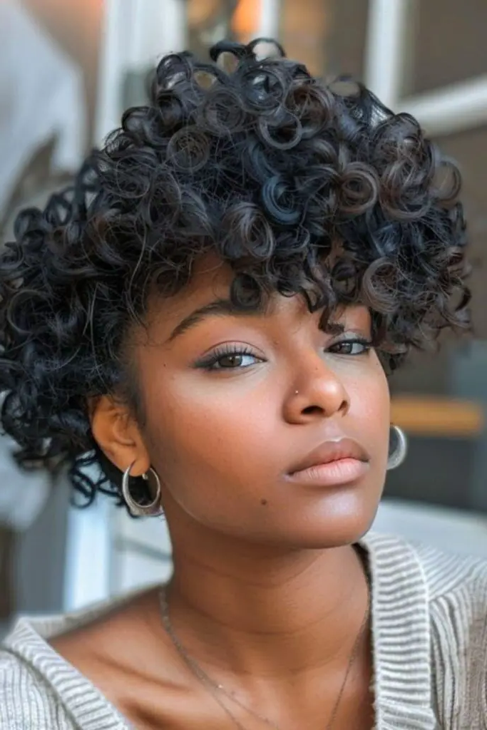 27 Cute Curly Wig Hairstyles 13 11. Enchanted Pixie Puff