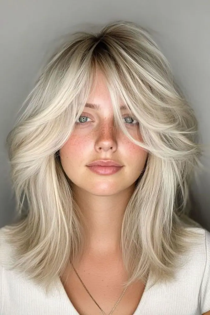28 Best Feathered Layered Hairstyles 13 11. Feathered Shag with Volume: Bold & Audacious