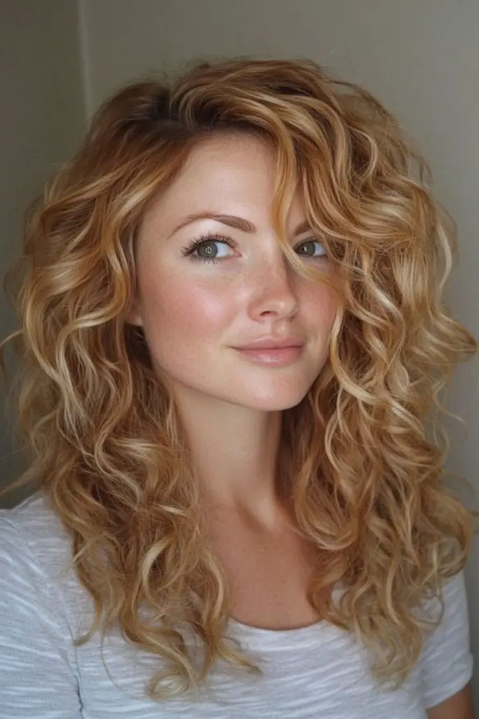 11. Flaxen Blonde with Sunset Highlights