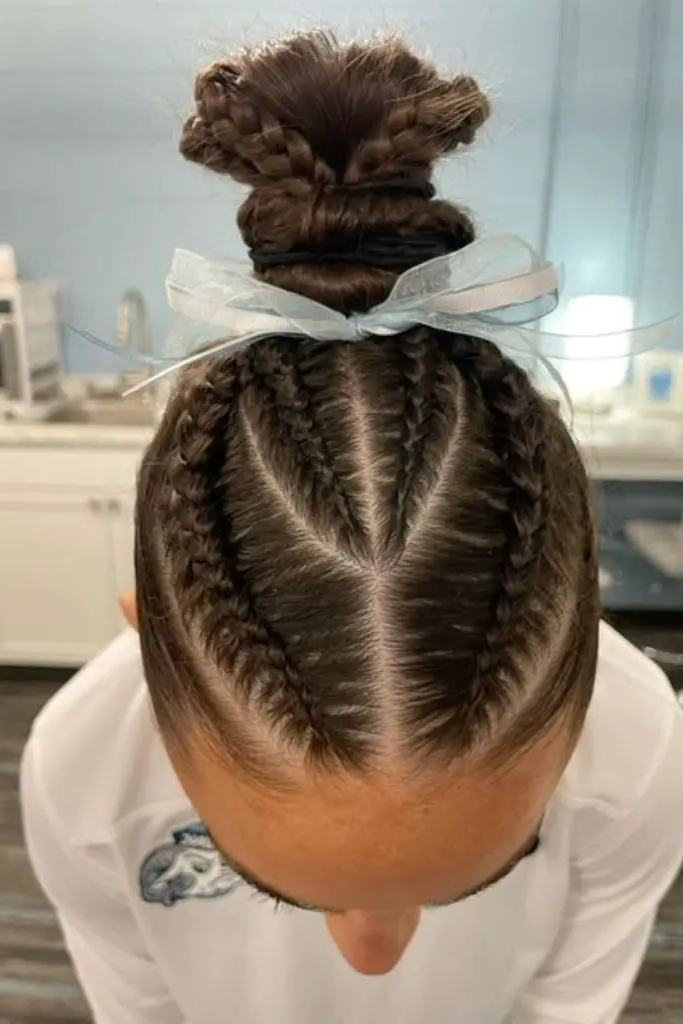 29 Gorgeous Soccer Hairstyles 13 11. High-Braided Bun Power