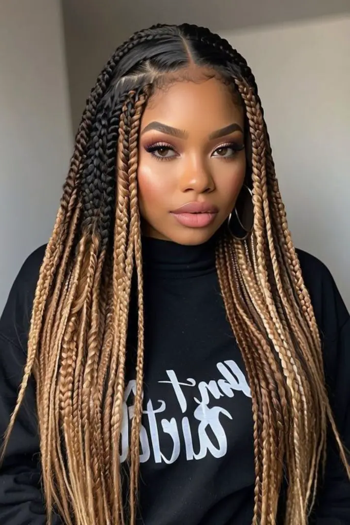 29 Gorgeous Micro Braids Hairstyles 13 11. Layered Micro Braids