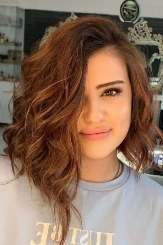 28 Best Short Asymmetrical Hairstyles 13 11. Long Asymmetrical Shaggy Lob