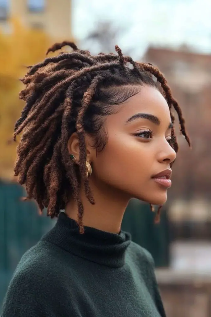 28 Best Dreads Short Hair Styles 13 11. Messy Charm Delight