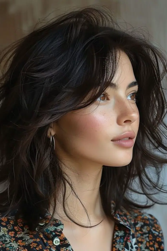 27 Cute Medium Length Haircuts 13 11. Messy Chic Marvel