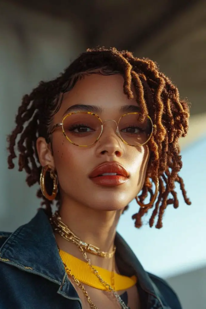 28 Small Dreads Black Women Ideas 13 11. Side-Swept Drama