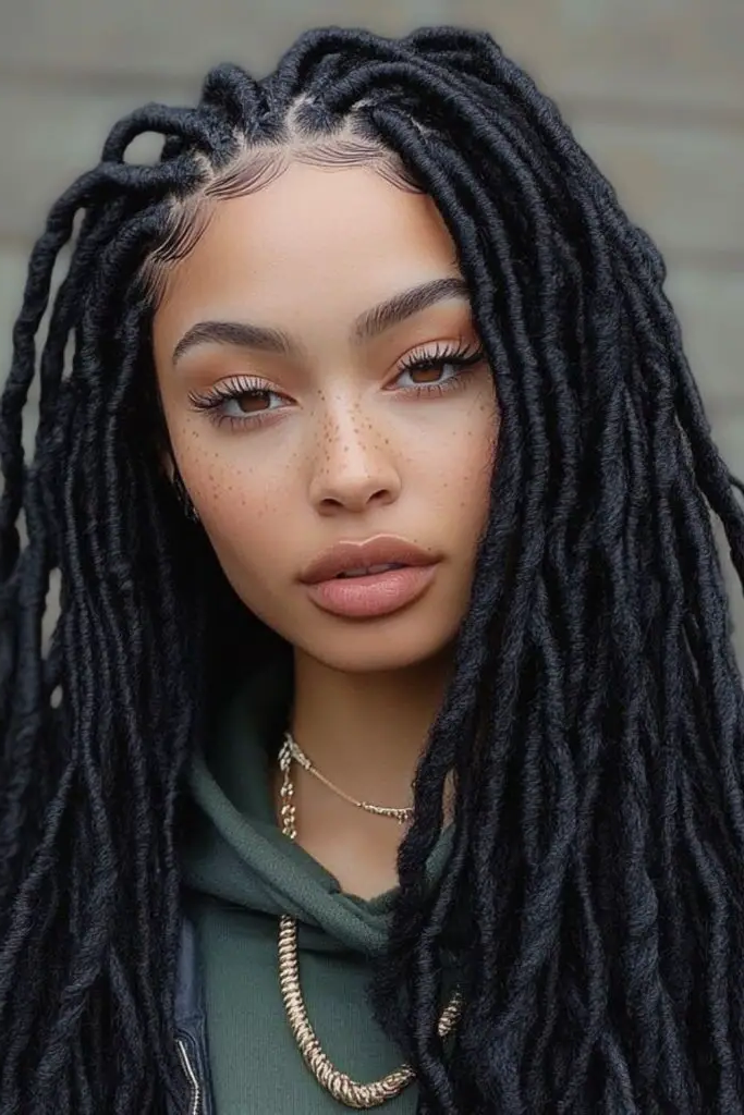 28 Great Female Loc Styles 14 12.Glamorous Loose Waves