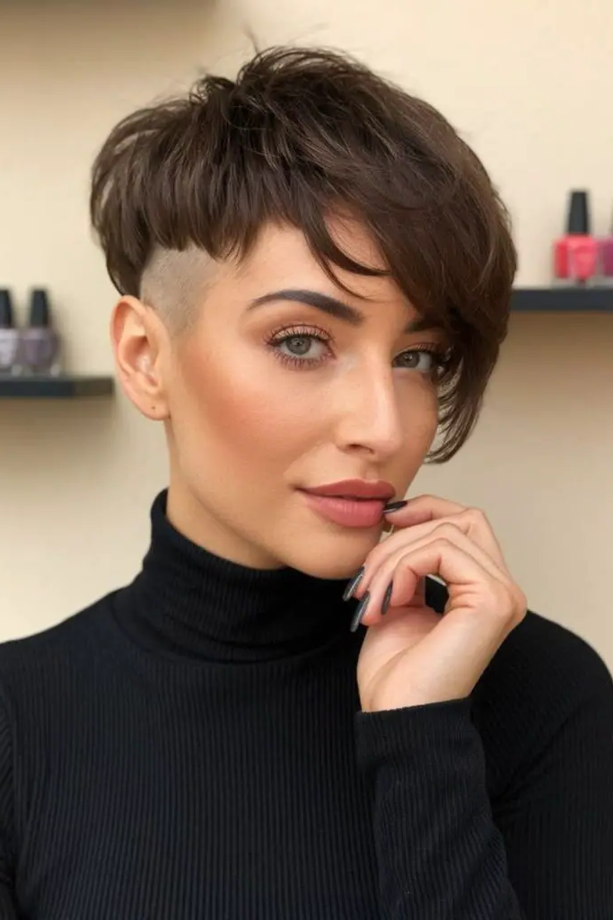 27 Gorgeous 2025 Haircuts for Women 14 12. Bold Undercut Pixie