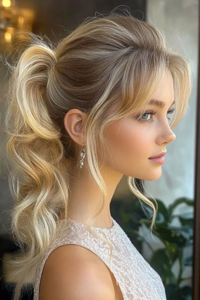 12. Half-Up High Puff Delight