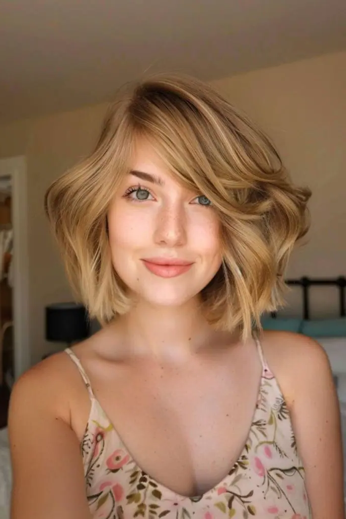 29 Messy Blonde Bob Ideas 14 12. Honeyed Havoc Layers