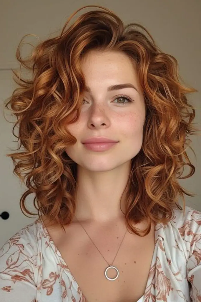 28 Stunning Medium Curly Haircuts 13 12. Rhapsody in Ruffles