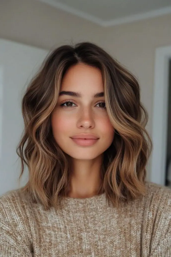 27 Best Hairdos for Thin Hair Ideas 14 12. Shoulder Length Waves