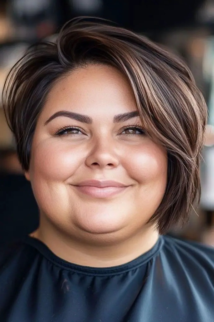 12. Side-Swept Tapered Bob