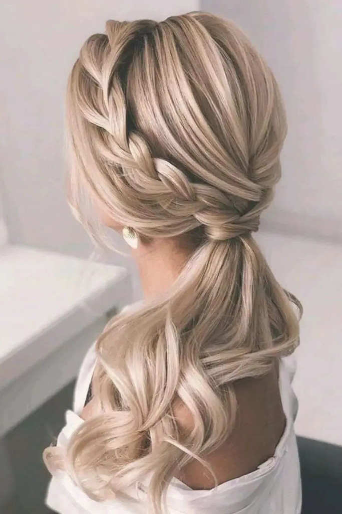 27 Simple Hairstyles for Long Hair 15 13. Crisscross Ponytail Illusion
