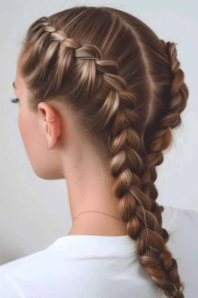 13. Double Dutch Crown Braids
