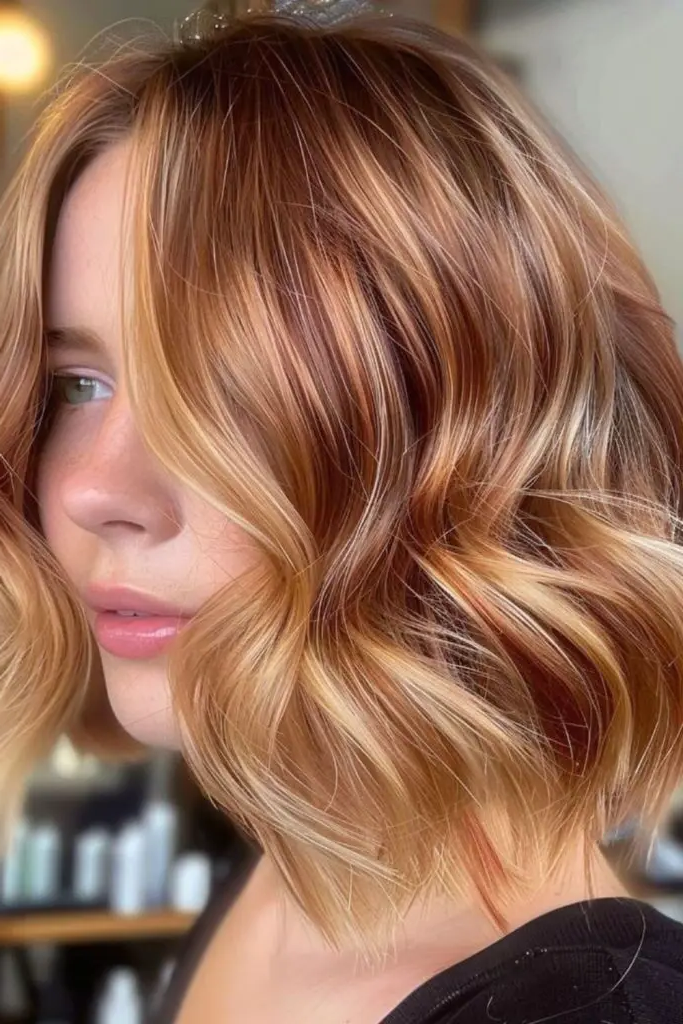 13. Golden Tinted Bob