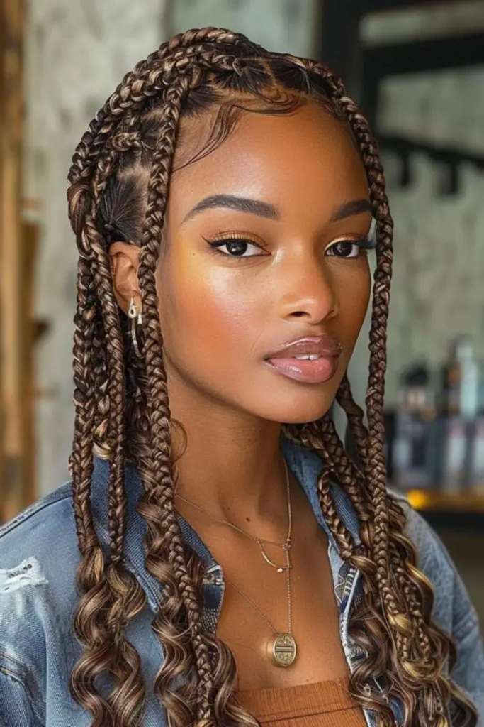 29 Gorgeous Micro Braids Hairstyles 15 13. Micro Braids With Loose Curls