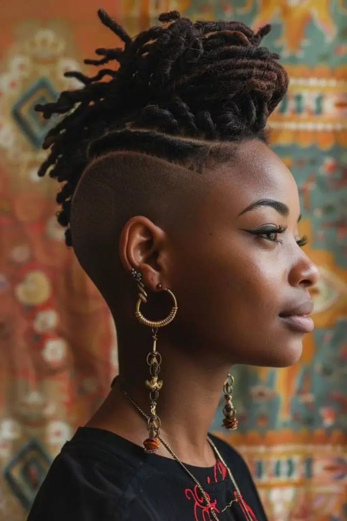 28 Best Dreads Short Hair Styles 15 13. Shaved Nape Artistry