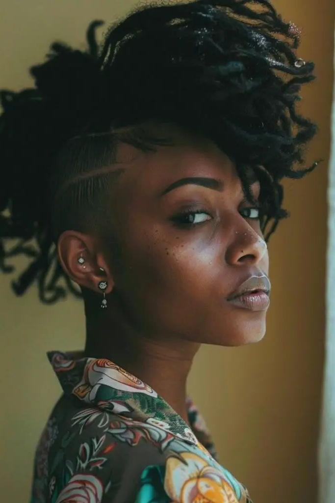28 Small Dreads Black Women Ideas 15 13. Shaved Side Edge