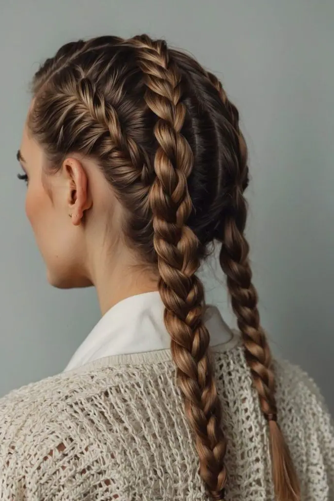 29 Cute Slick Hairstyles 15 13. Ultra-Slicked Dutch Braids