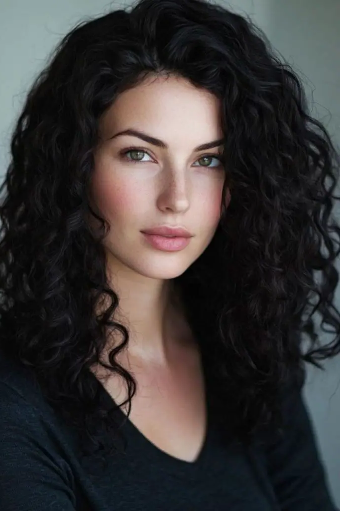 28 Stunning Medium Curly Haircuts 14 13. Velvet Storm Tendrils