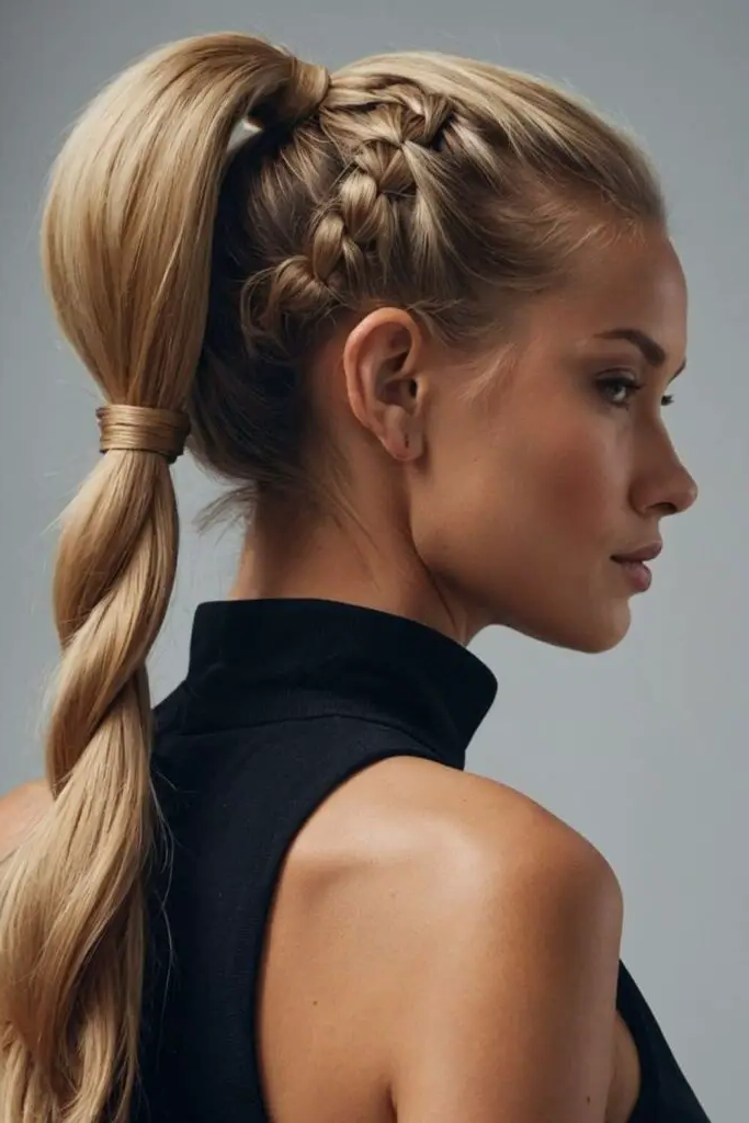 28 Elegant Softball Hairstyles 14 13. Wrapped Ponytail Authority