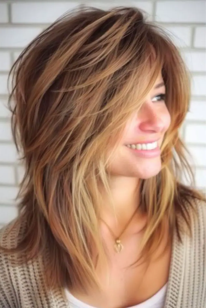 30 Stunning Medium Shag Hairstyles 16 14. Angular Grace Layers