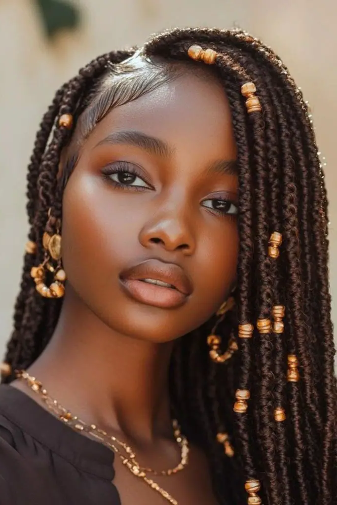 28 Best Dreads Short Hair Styles 16 14. Beaded Grace Fusion