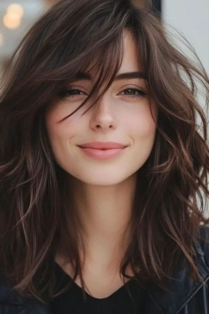 27 Cute Medium Length Haircuts 16 14. Face-Framing Elegance