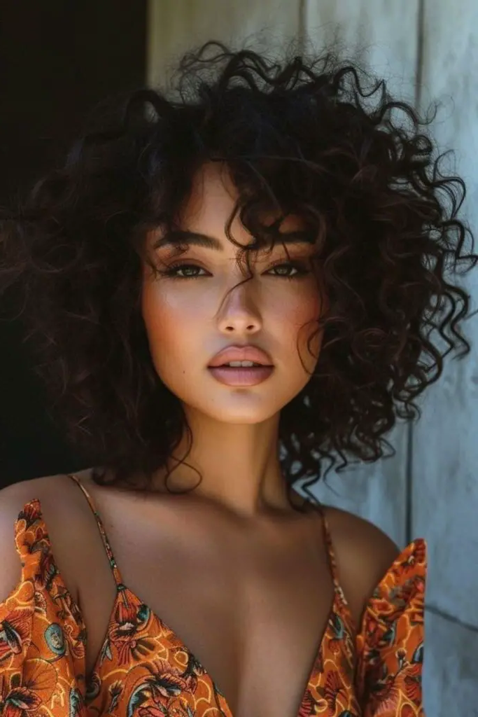 28 Stunning Medium Curly Haircuts 15 14. Rebel Ringletted Bob