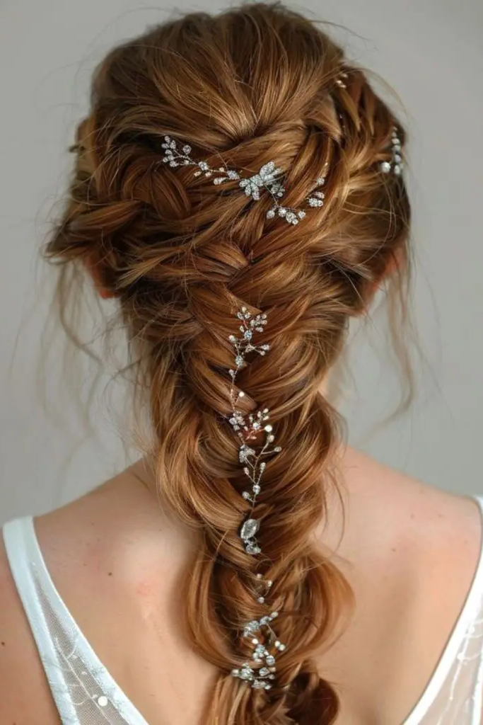 27 Best Winter Hair Braid Ideas 16 14. Shimmering Snowflake Braid