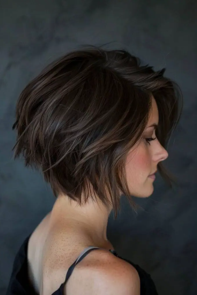 28 Best Choppy Layered Bob Hairstyles 16 14. Sleek Disrupted Bob