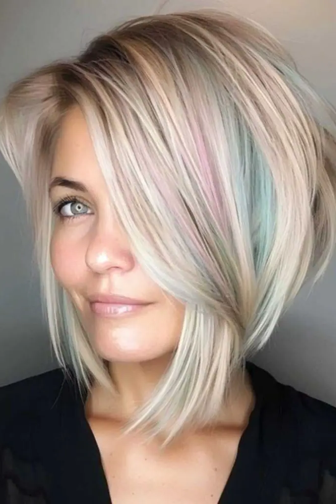 28 Best Short Asymmetrical Hairstyles 16 14. Softly Layered Asymmetrical Bob