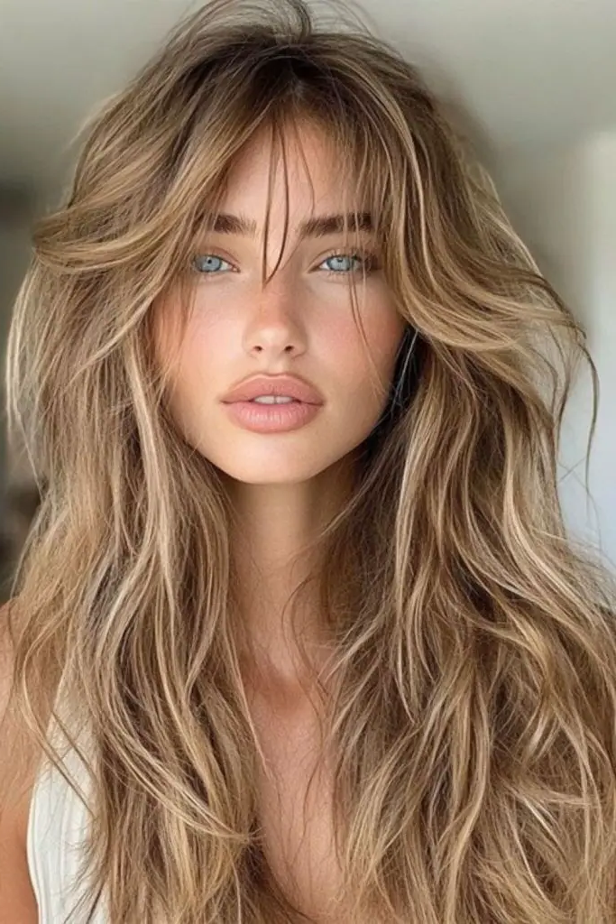 29 Wavy Layered Haircuts 15 14. Sun-Kissed Surf Layers